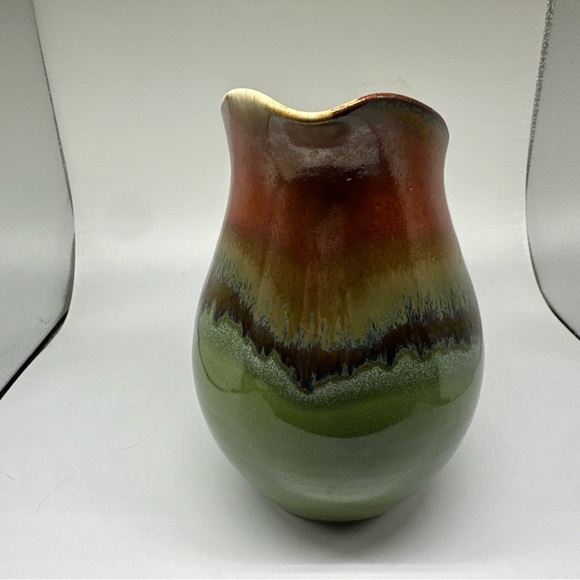 Art Pottery Pitcher Green & Brown‎ Ewer By Glenn Woods “The Pottery Boys” 2009 - Picture 3 of 9